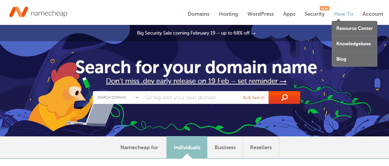 NameCheap - pretty good place to pruchase a domain name