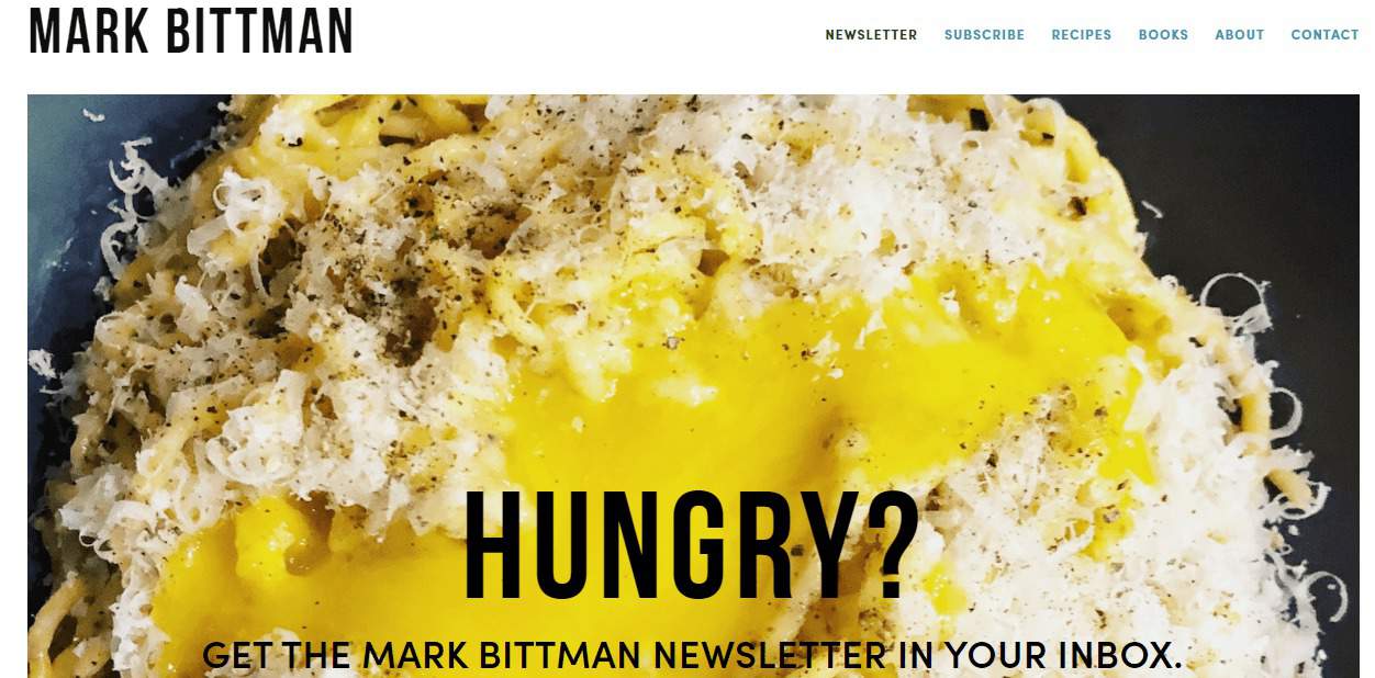 Top 50 food blogs - mark bittman