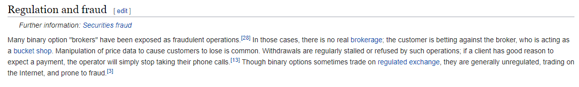 Binary Options Fraud
