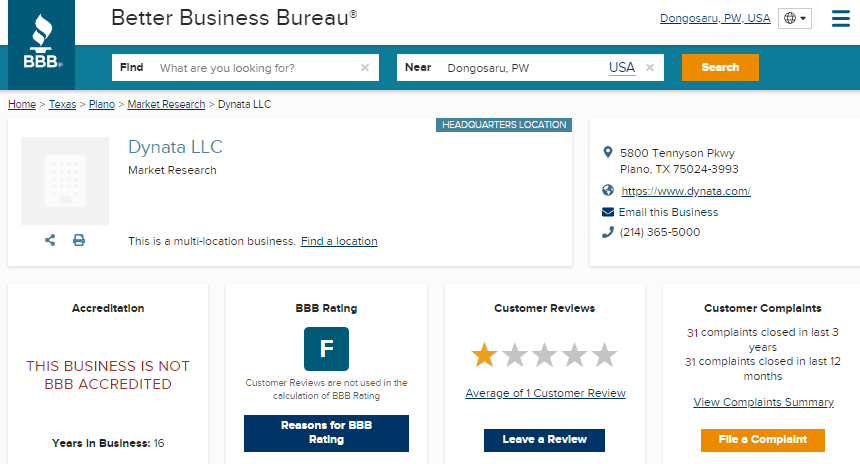 Opinion Outpost BBB Rating