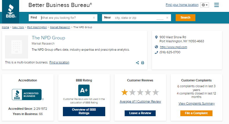 ReceiptPal BBB Rating