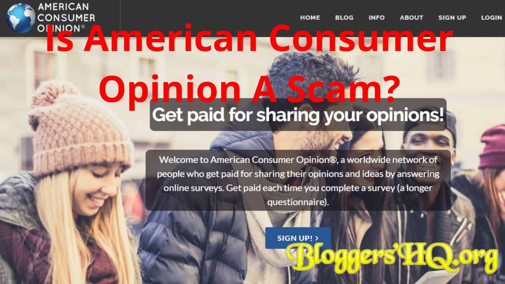 Is American Consumer Opinion A Scam