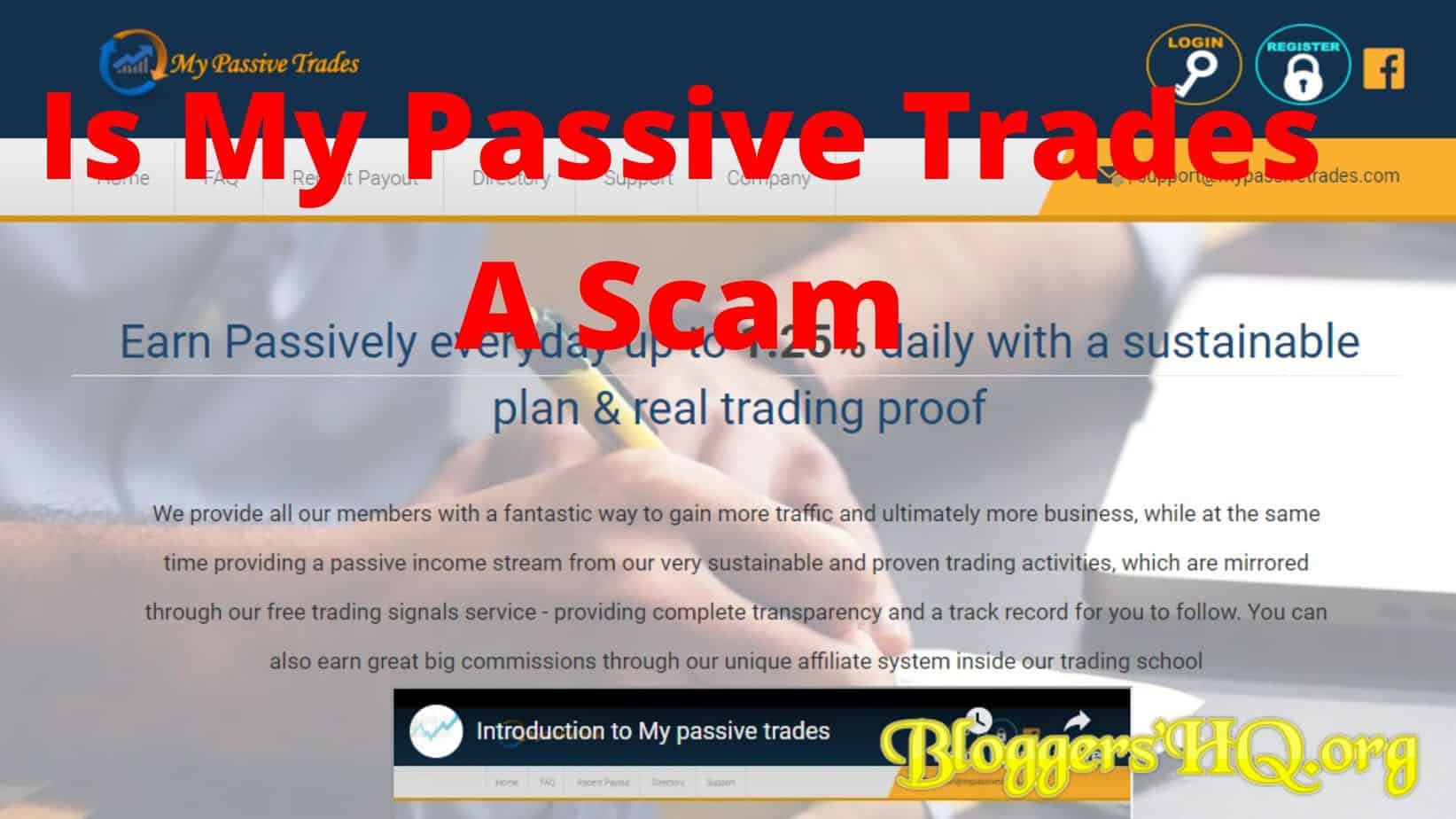 Is My Passive Trades A Scam