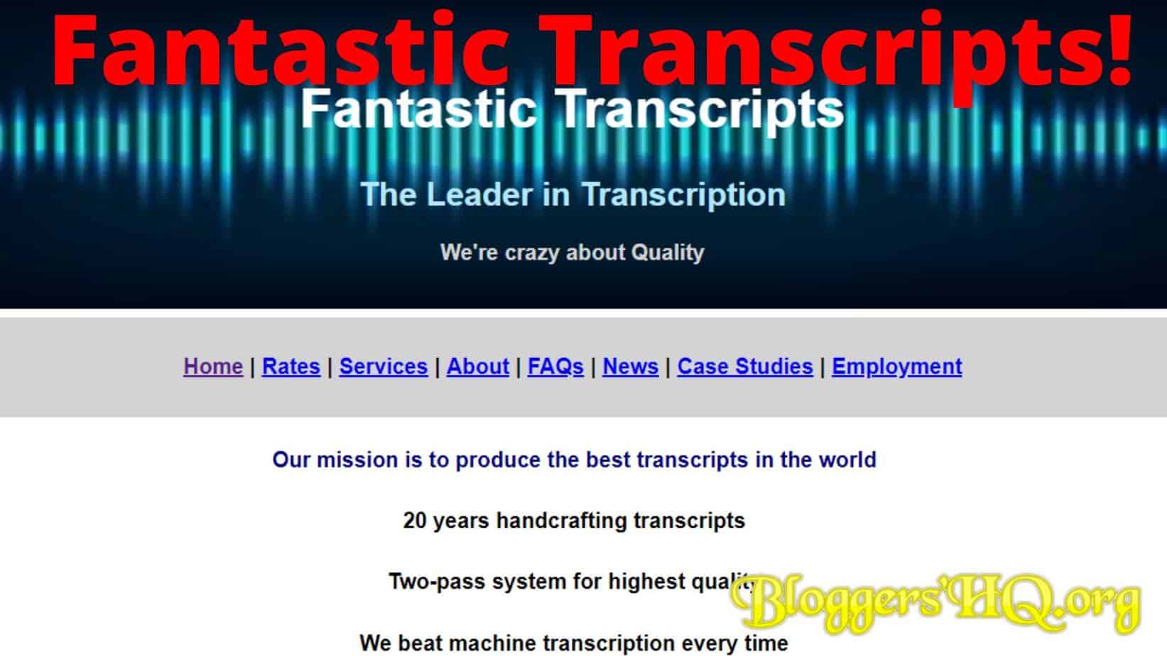 Fantastic Transcripts Review