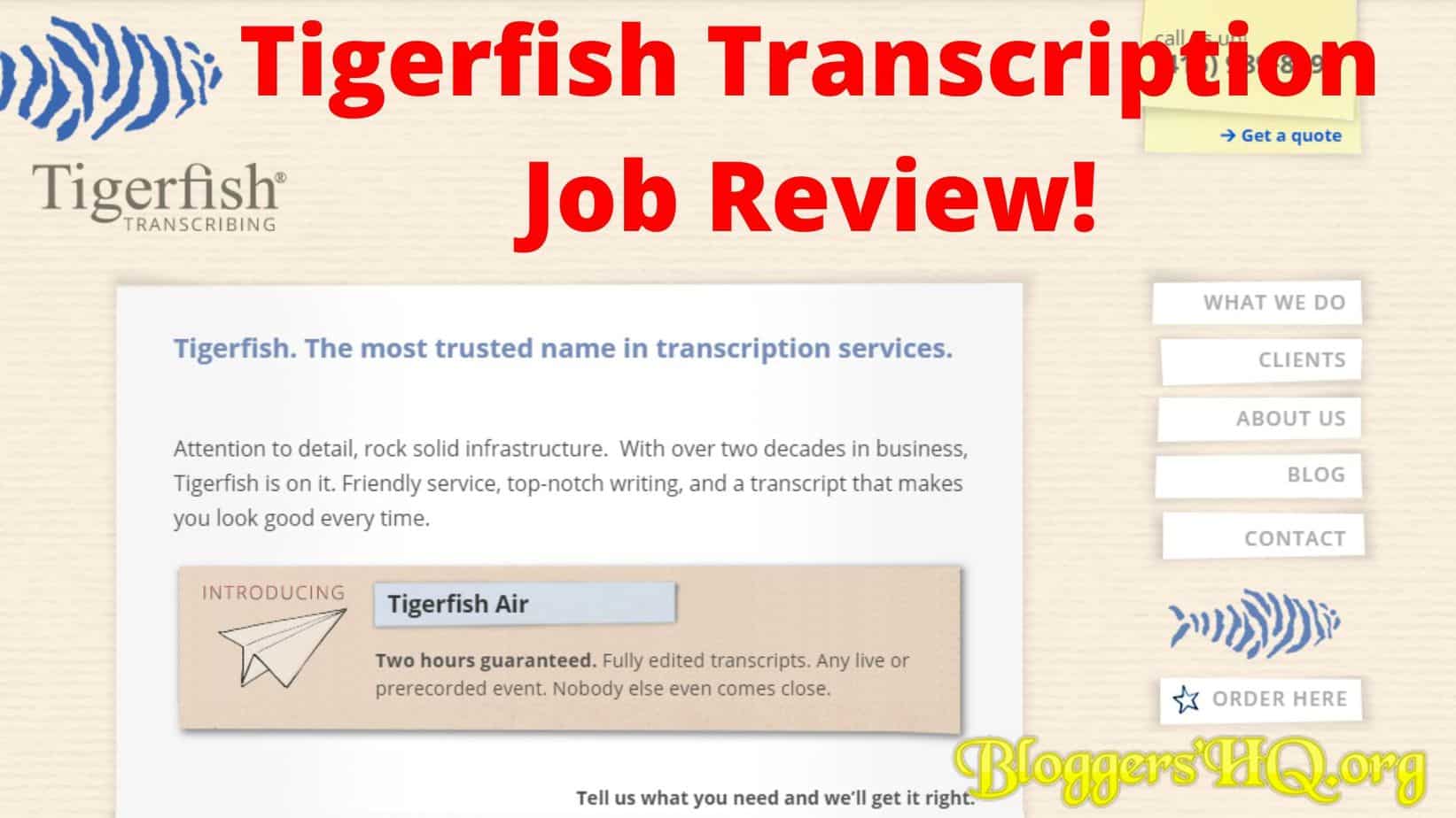 igerfish Transcription Job Review