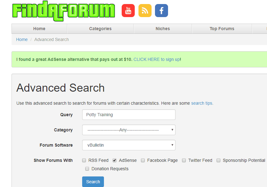 Find a forum