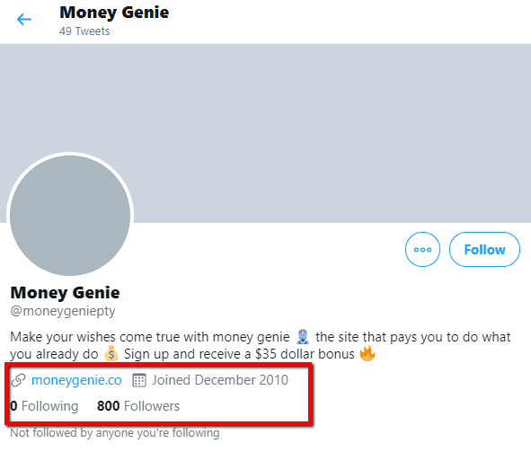 Money Genie Twitter