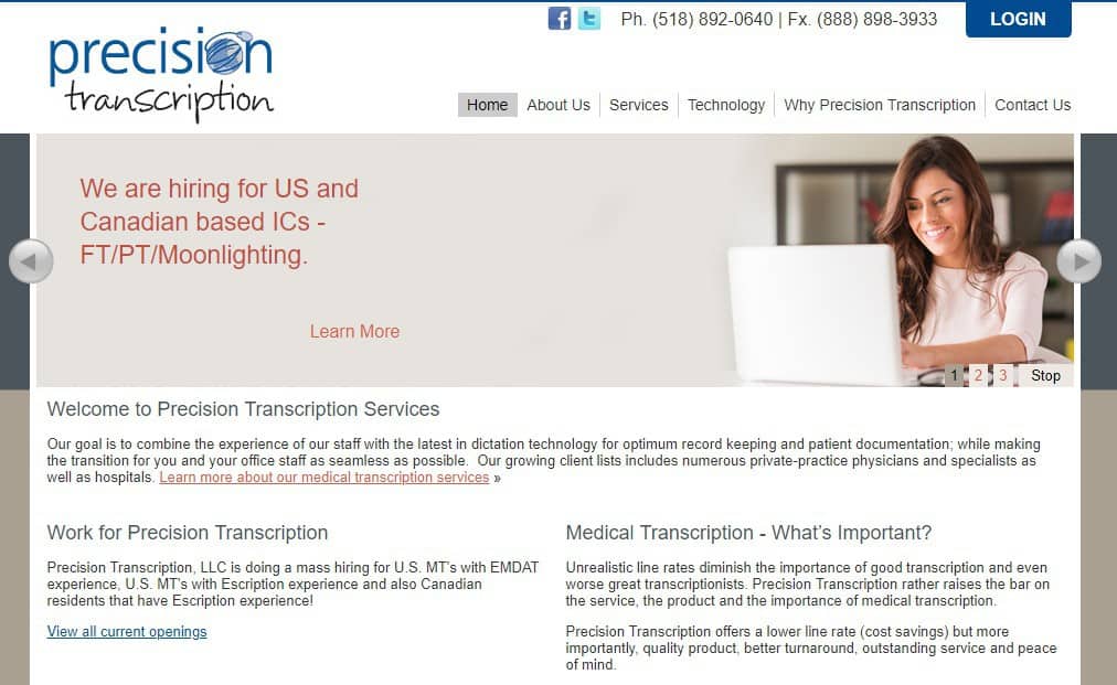 Precision Transcription Remote Medical Transcription Jobs