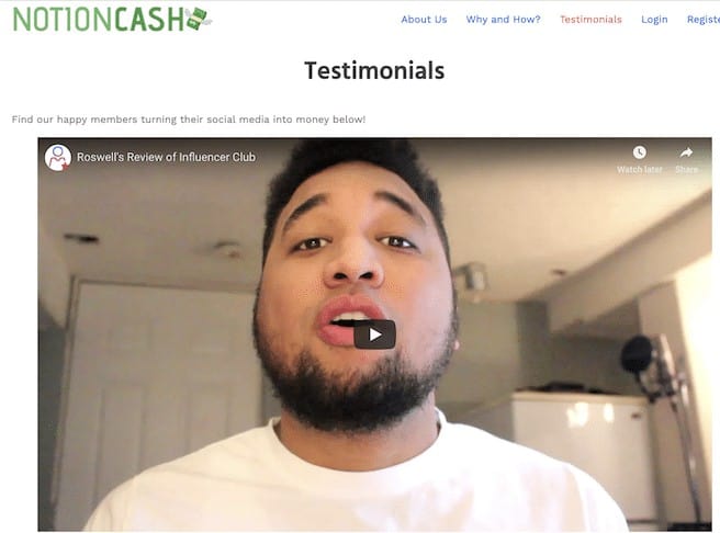 Notion Cash Testimonial