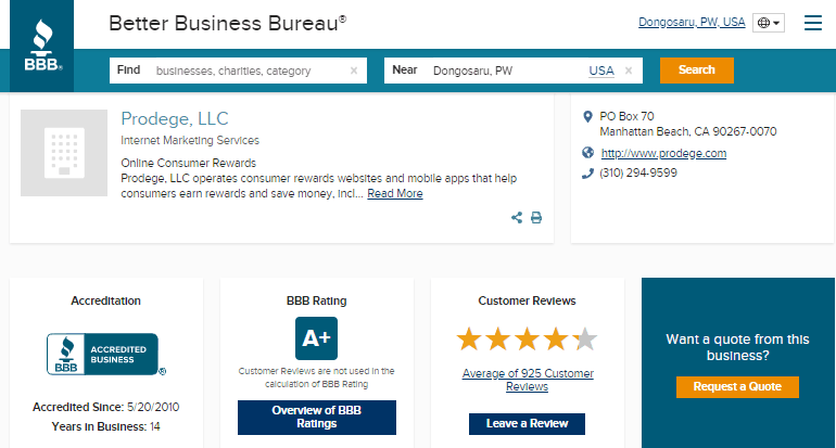 ySense BBB Rating