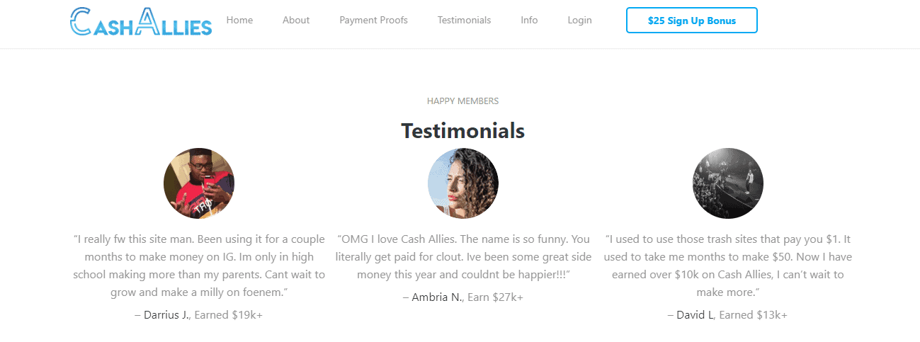 CashAllies Testimonials