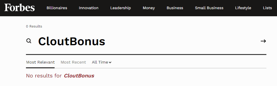 CloutBucks Forbes Truth