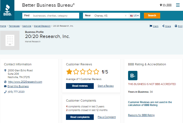 20_20 Research BBB Rating