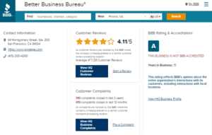 MyPoints.com, LLC Better Business Bureau Rating