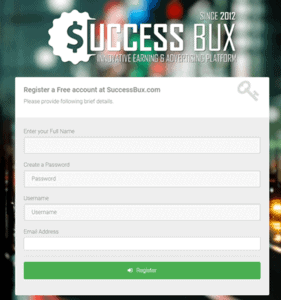 Successbux Registration Form